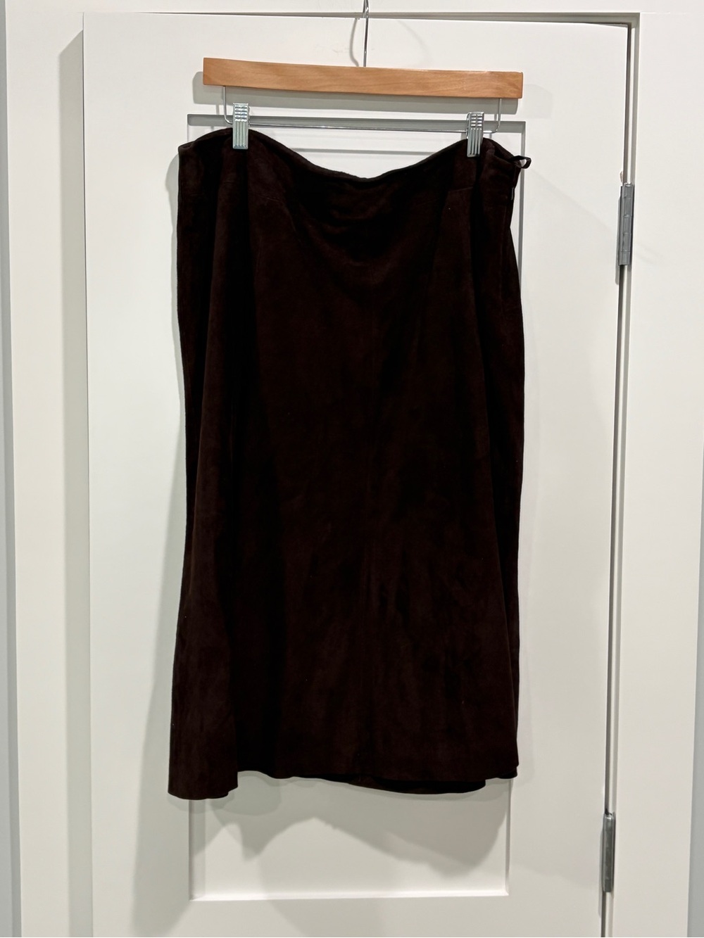 Classic Dark Brown Suede Skirt